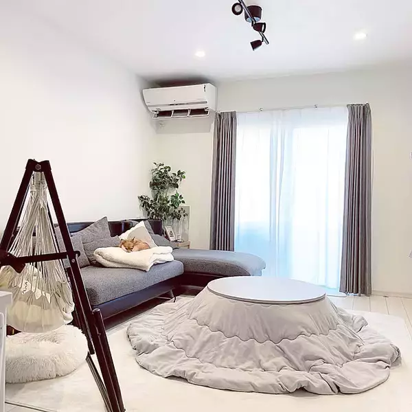 「「軽くてあったかい！モダンな雰囲気にも合う円形のこたつ布団」 by chimさん」の画像