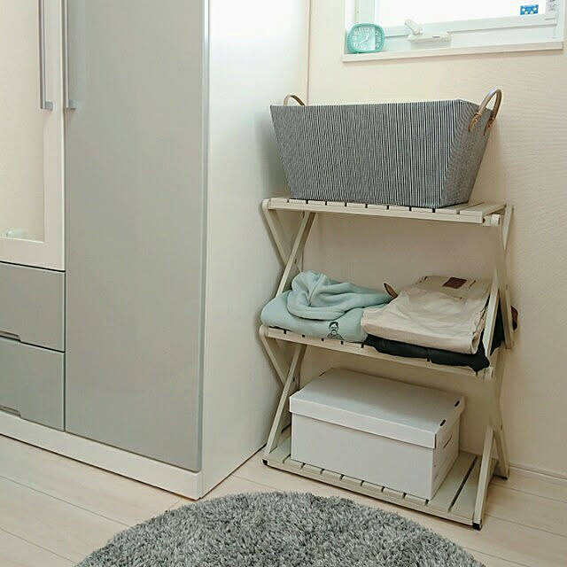 コンパクトにたためるのがうれしい♪手軽に収納を増やせる、ベルメゾンの折りたたみラック