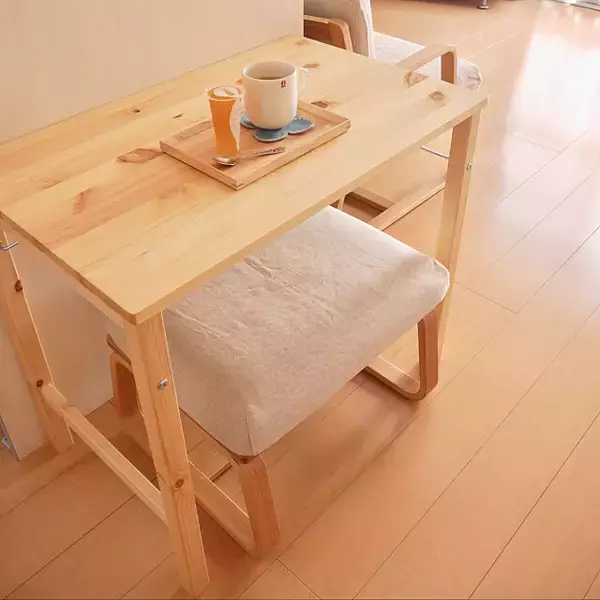 折り畳みできて便利♪ナチュラルさが魅力の無印良品パイン材テーブル 