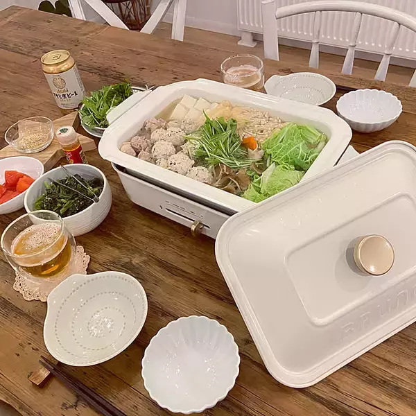 「見た目の良さと機能性を両立させたいときにはこれ♡料理の幅も広がるBRUNOのホットプレート」の画像