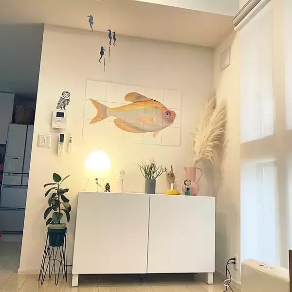 「リビングの収納を一気に解決！IKEAのベストーを使ったコーディネート」の画像