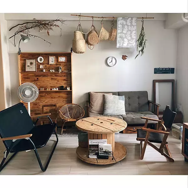 「くつろぎのひととき♡ニトリのアウトドアチェアのあるお部屋」の画像