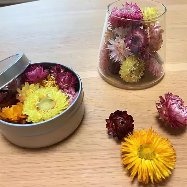 「好みの容器に詰めるだけ♪ドライフラワーの簡単アレンジ」 by nao.roomさん