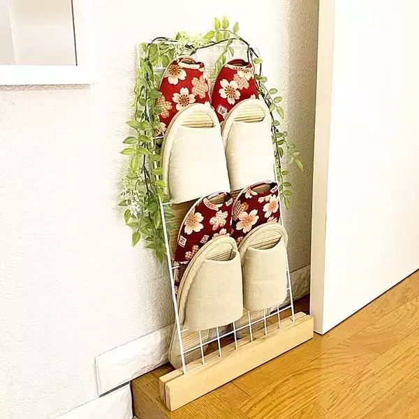 「手軽に収納スペースが増やせる♡ワイヤーネットを活用したDIY実例」の画像