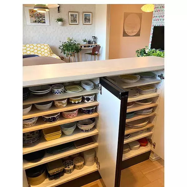 「暮らしに合わせたアイデアで使い勝手のいいスペースに♪オススメしたいキッチン収納の工夫」の画像