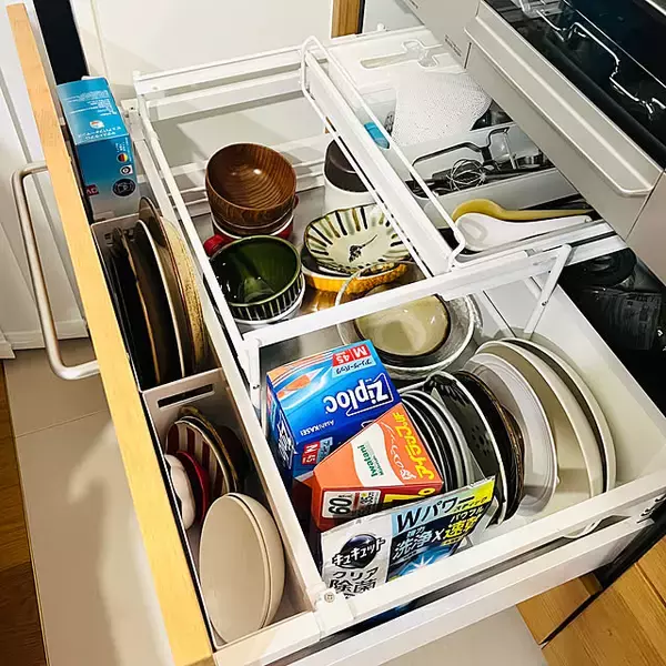 「暮らしに合わせたアイデアで使い勝手のいいスペースに♪オススメしたいキッチン収納の工夫」の画像