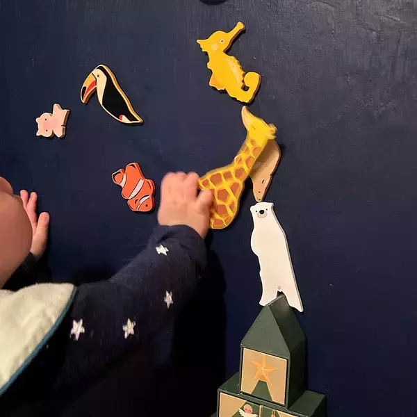 「1STEPでサクサクつくれる、物語が動き出す木製動物マグネット」 by miri_bukkoさん