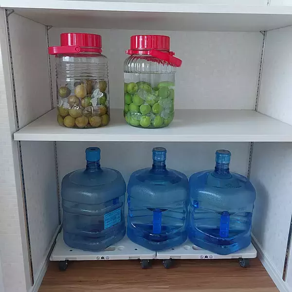 「収納のお供に☆無印良品の「縦にも横にも連結できるポリプロピレン平台車」」の画像