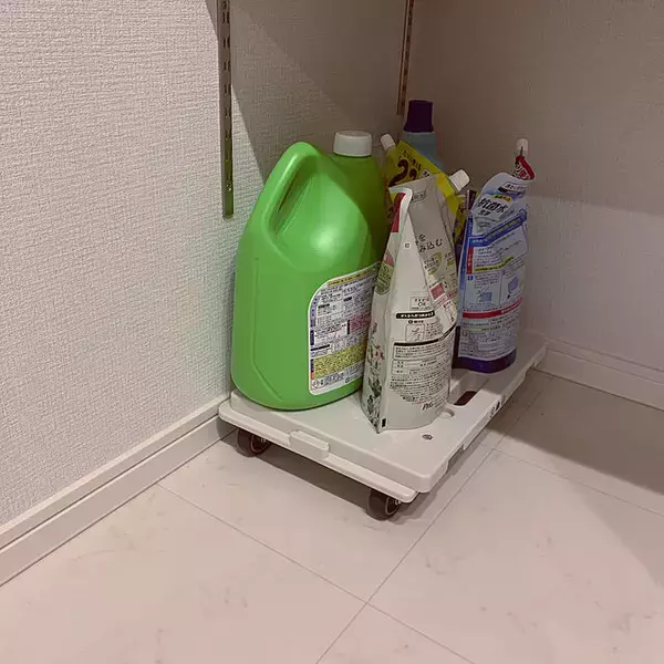「収納のお供に☆無印良品の「縦にも横にも連結できるポリプロピレン平台車」」の画像