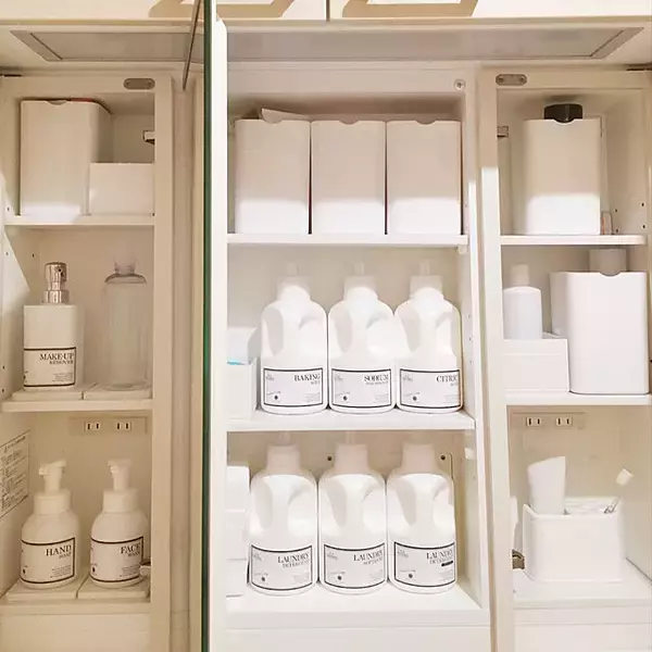 「スッキリシンプルなホテルライクに憧れる♡洗面所の整理整頓アイデア10選」の画像