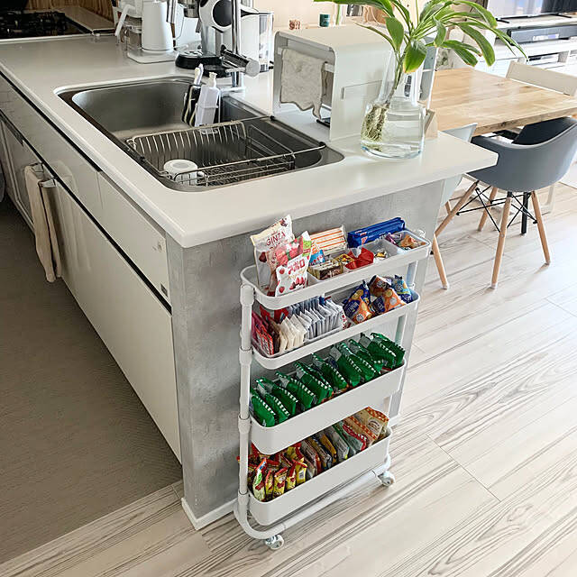 キッチンの整頓から子ども用品の収納まで幅広く活躍♪キッチンワゴンの便利な活用法10選