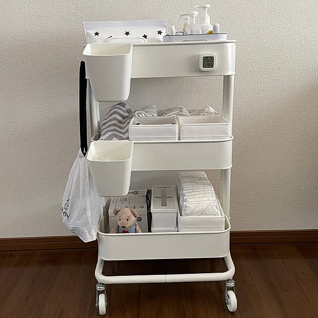 キッチンの整頓から子ども用品の収納まで幅広く活躍♪キッチンワゴンの便利な活用法10選