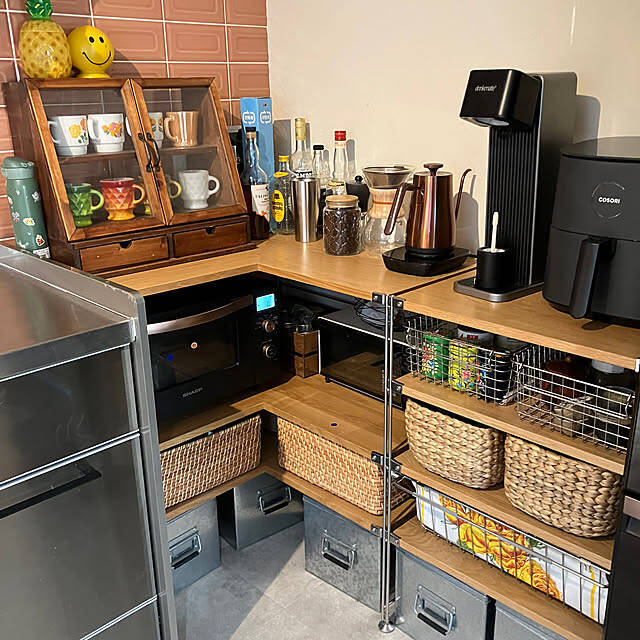 リビングからキッチン、子ども部屋まで！無印良品「ステンレスワイヤーシェルフ」収納実例