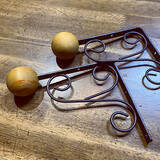 「「アレンジも楽しめる、アイアンブラケット製カーテンホルダー」 by maroさん」の画像1