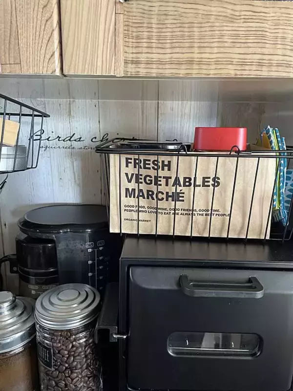 「「ワイヤーバスケットをもっと便利に、カッコよく変身させる簡単テクニック」 by izuさん」の画像