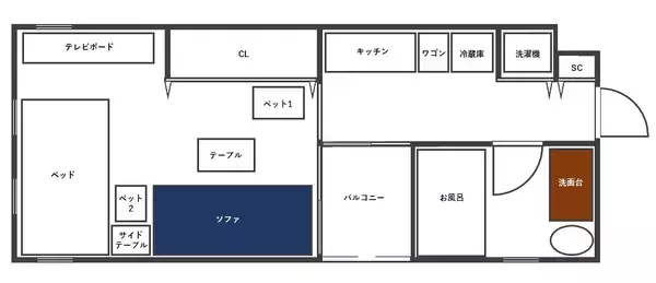 「「24m2。異国情緒ある日常を味わう、サービスアパートメントのようなお部屋」 by Coropoteさん」の画像