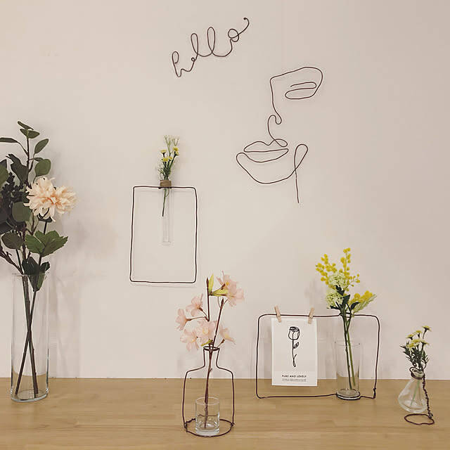 お部屋に繊細で美しい作品をプラス。自由に線を描くワイヤークラフトの手作りアイデア