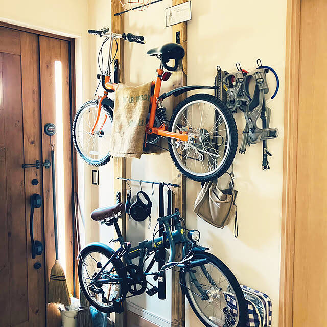自転車の定位置決定♪邪魔にならない自転車の置き方アイデア