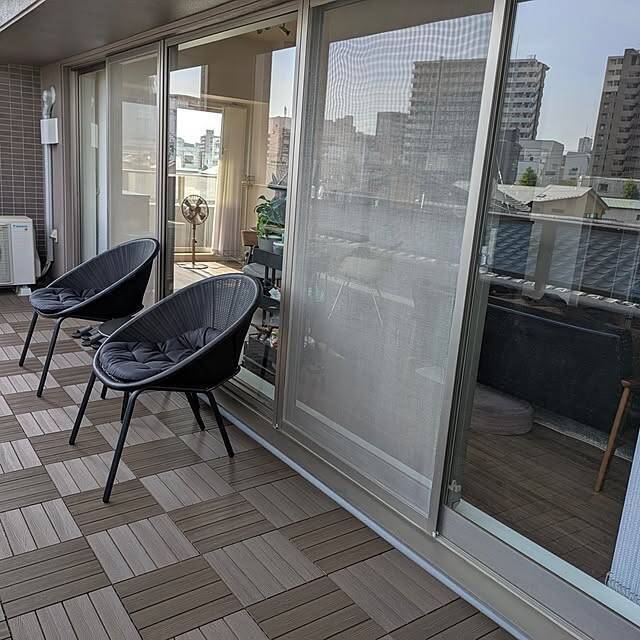 「広く大きな窓のある、ミッドセンチュリー×インダストリアルな住まい」 by okayuさん