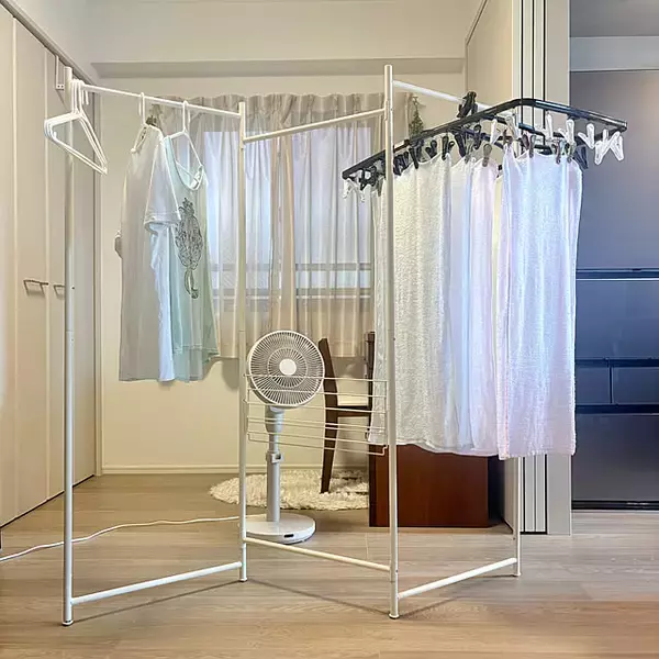 「洗濯ストレス解消！動線と効率を考えた部屋干しの工夫10選」の画像