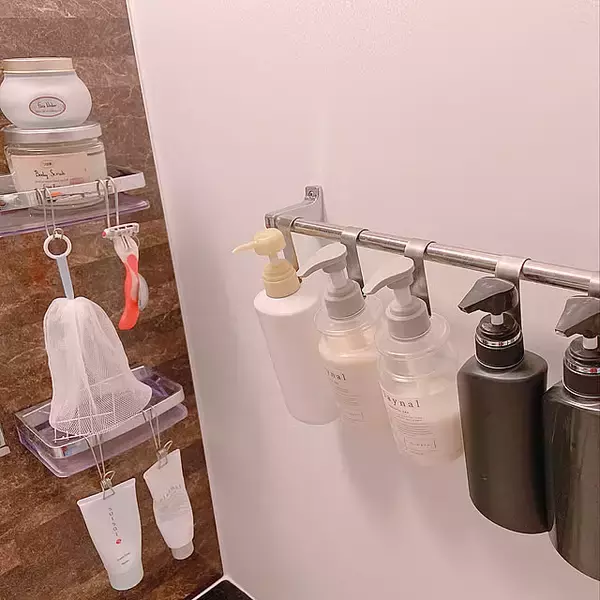 使いやすく清潔に♪掃除も楽になるシャンプーの置き方アイデア