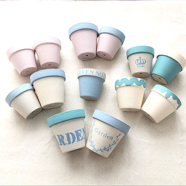 「花と緑のある暮らしがもっと楽しくなる、素焼きの鉢リメイク」 by unichanさん