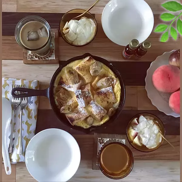 「いつもの食卓がカフェごはんになる♪ニトリのスキレット鍋を使ったテーブルコーディネート」の画像