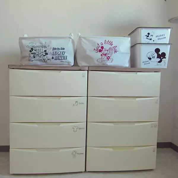 「衣類収納の悩みもこれですっきり☆ダイソーの収納ボックスを使った実例」の画像