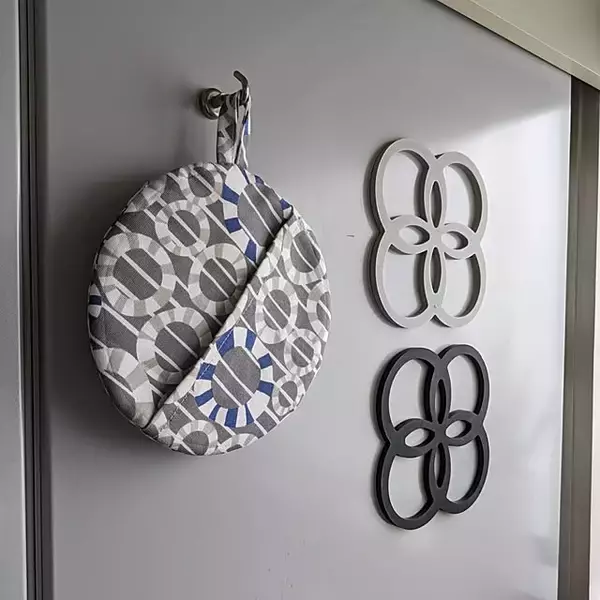 「キッチンに入るたびテンションも上がりそう！デザイン性の高いハンドメイドの鍋つかみ」の画像