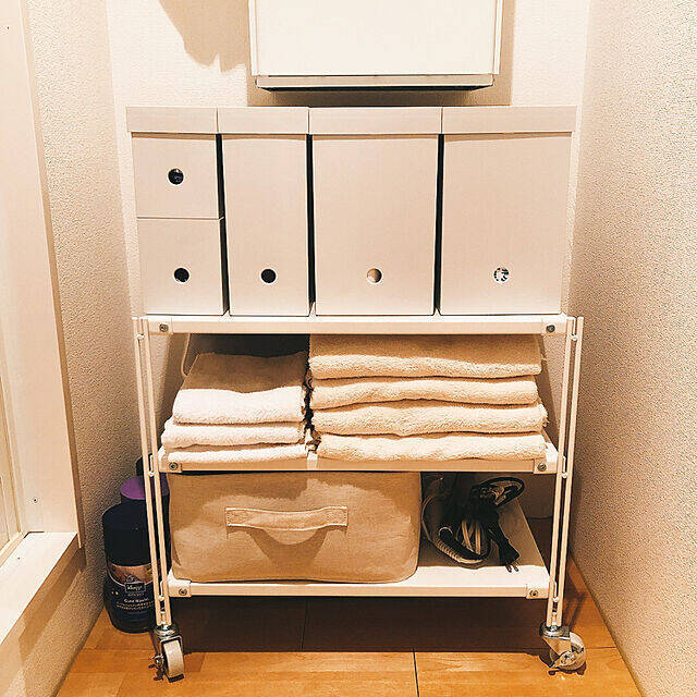棚作りから細かいアイテムの整理整頓まで☆洗面所収納は無印良品におまかせ