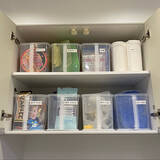 「何を入れてる？すっきり見えの秘訣は？吊り戸棚の整頓アイデアをチェック」の画像3