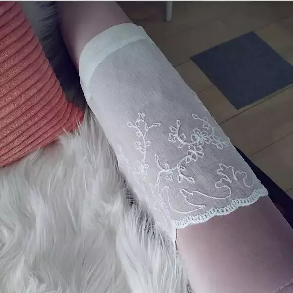 「「カットするだけで完成♪レース風ソファ肘掛けカバー」 by Bienvenueさん」の画像