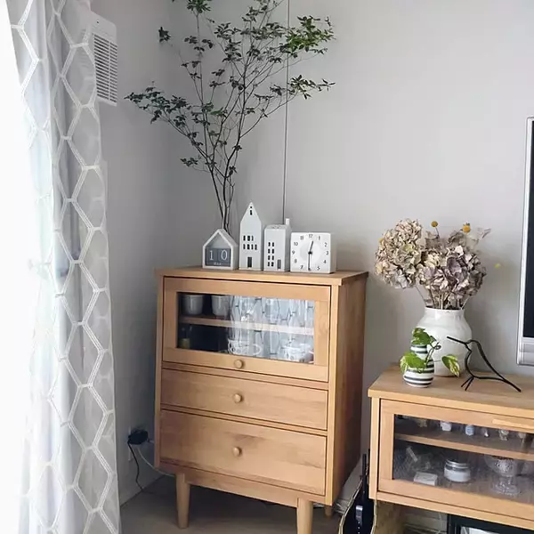 「あたたかみのある空間に♡モモナチュラルをお部屋に取り入れたお部屋の実例」の画像