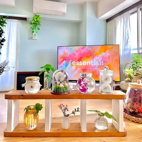 「セリアの材料でお手軽DIY！今すぐマネしたいガラス瓶を使った作品アイデア」の画像