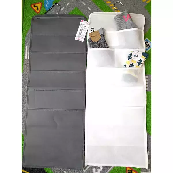 「すっきり片付いてすぐ手に取れる♪100均便利アイテムでストレスフリーな靴下収納を」の画像