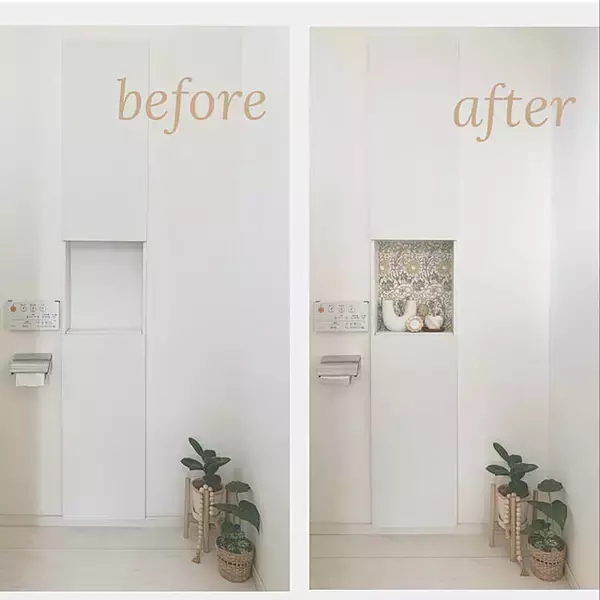「リメイクシートで簡単＆効果抜群！トイレのイメージチェンジ実例」の画像