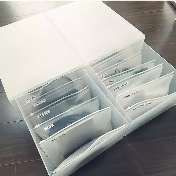 小物の整理整頓や持ち歩きにも便利♪無印良品の「EVAケース・ファスナー付」活用アイデア
