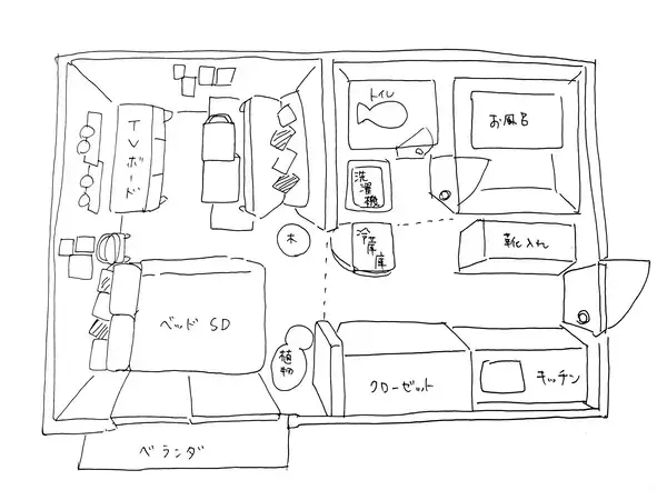 「「25m2。主役のクッション×BOHOで導く、エフォートレスな空間」 by nicoさん」の画像