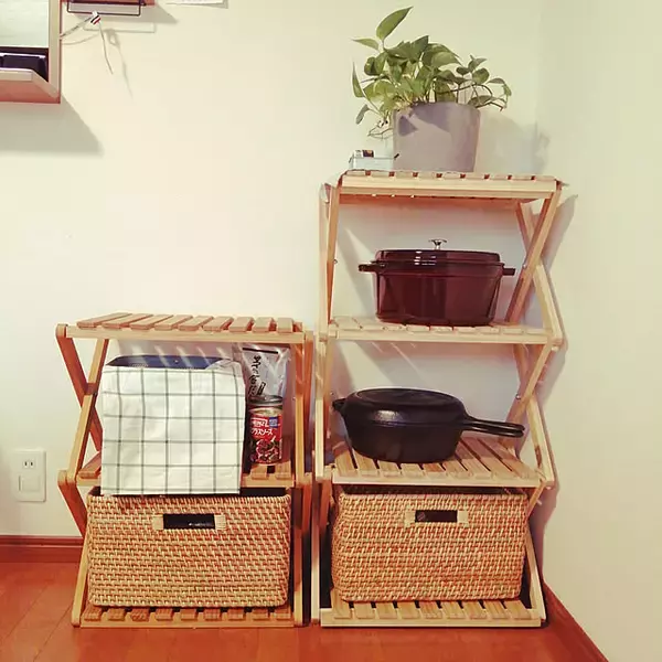 「シンプルで取り入れやすい。コーナンのラックを使って見栄えも使いやすさもばっちりな収納を」の画像