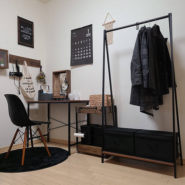 シンプルで取り入れやすい。コーナンのラックを使って見栄えも使いやすさもばっちりな収納を