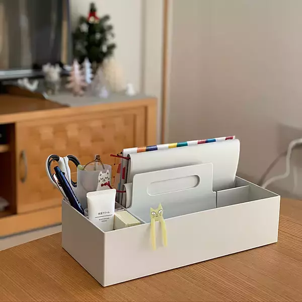 「まとめて持ち運べる！無印良品のポリプロピレン収納キャリーボックス」の画像