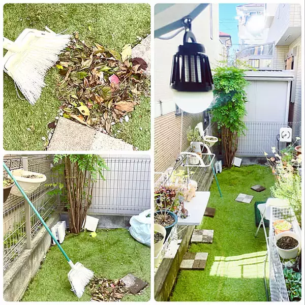 「便利なアイテムや工夫を取り入れてもっと楽に♪庭の掃除を助けてくれるアイデア」の画像