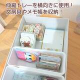 「使い勝手よく、楽しく整う♪セリアのトレーを活用した収納実例」の画像2