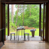 「省スペースに自由なレイアウト♪クロシオのアートダイニング3点セット」の画像1