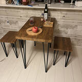 「省スペースに自由なレイアウト♪クロシオのアートダイニング3点セット」の画像2