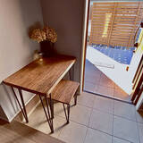 「省スペースに自由なレイアウト♪クロシオのアートダイニング3点セット」の画像8