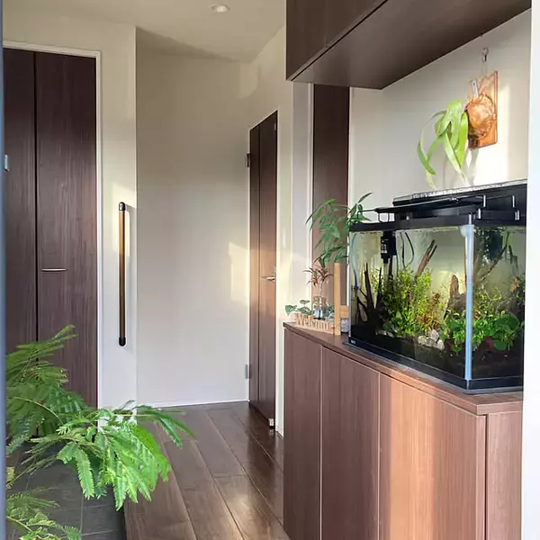 「「植物×カフェ風の空間で、猫と魚たちと穏やかに暮らすインテリアと収納の工夫」 by ma.さん」の画像