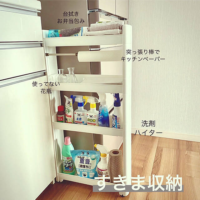 省スペースでスグ使える♪取り出しやすいキッチンペーパーの収納アイデア