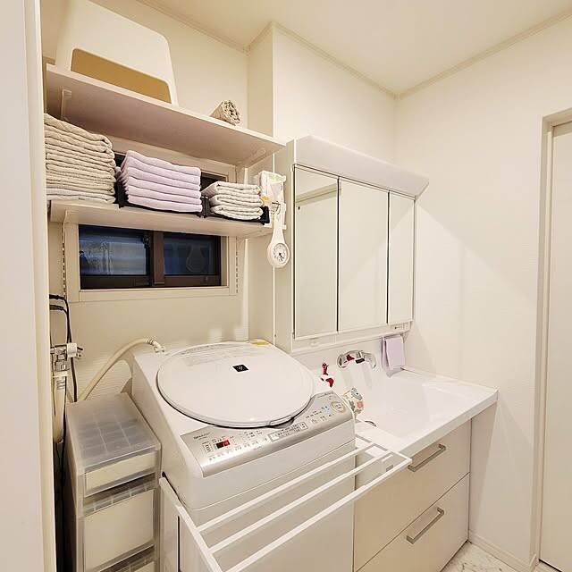 清潔感を保ちながら使いやすくすっきりした空間に♪洗面所のタオル収納10選