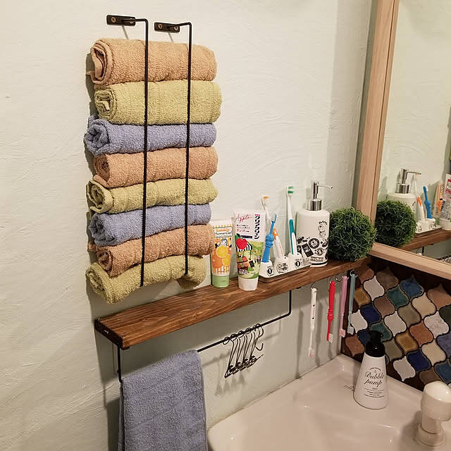 清潔感を保ちながら使いやすくすっきりした空間に♪洗面所のタオル収納10選